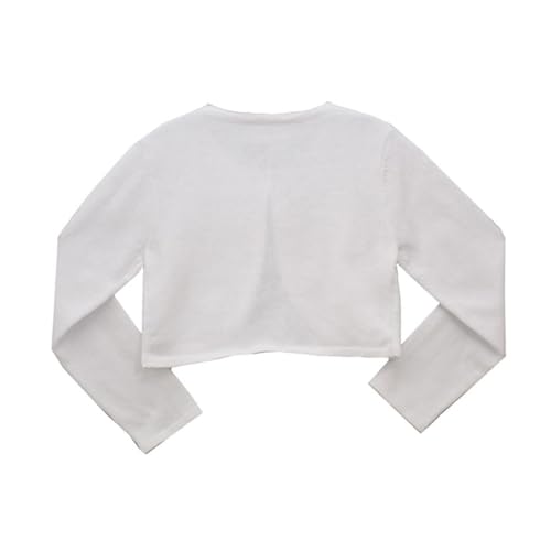 Bonnie Jean Girl's White Sweater Cardigan2