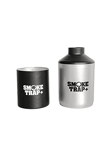 Smoke Trap + | Personal Air Filter (Sploof) - ECO Replaceable Filters - Long Lasting Smoke Filter 500+ Uses with Easy Exhale - Filters Have Zero Plastic Waste - (Silver)