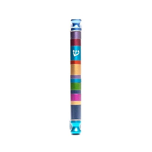 Emanuel Multicolor Mzu-1 Yair Modern Mezuzah Case For Door | Anodized Colored Aluminum | Judaica Gift | Jewish Home Blessing (Multicolor Mzu-1)