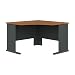 Bush Business Furniture Series A 48W Corner Desk in Natural Cherry and Slate
