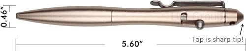 SMOOTHERPRO Bolt Action Pen Ballpoint Pen Weight Balanced Stainless Steel Clip for Office School Business Color Black (TP026) - Image 2