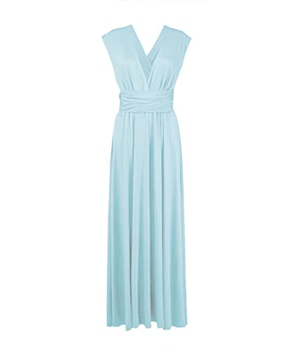 Image of Sexyshine Women's Backless Gown Dress Convertible Multi-Way Wrap Halter Cocktail Dress Bandage Bridesmaid Long Dresses