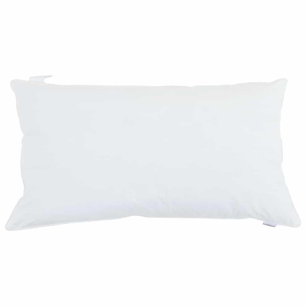 Juego de 2 almohadas de 40 x 80 cm de algodón blanco con relleno transpirable para espalda, abdomen, dormir de lado, lavables, ergonómicas, de apoyo, cómodas, suaves, fáciles de limpiar