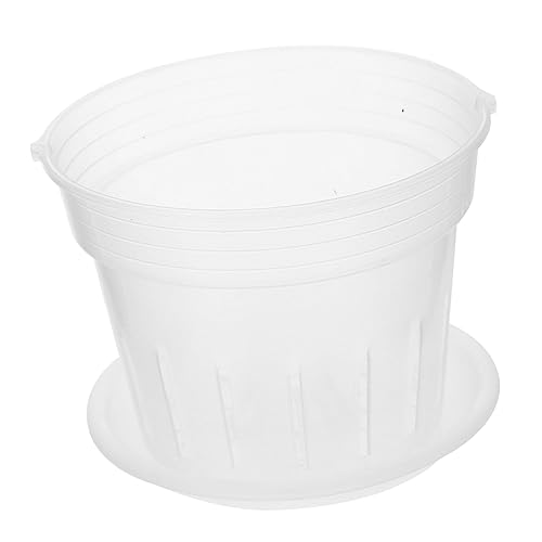 TOYANDONA 1 Juego De Macetas Redondas De Plástico Transparente para Plantas Macetas De Interior Y Exterior Macetas para Orquídeas con Agujeros Macetas Transparentes Reutilizable
