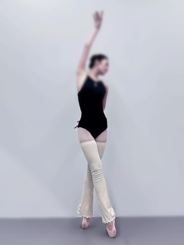 Image of Ballet Flared Leg Warmers 1 Pair 29.5 Inches Over The Knee Elastic At Top For Women