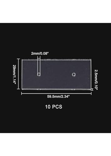 Image of Transparent Earring Display Cards Clear Acrylic Jewelry Holder for Studs & Danglers Reusable Earrings Organizer Cards for Women & Girls (earring display cards transparent pack of 20)