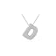 bubble letter-silver D
