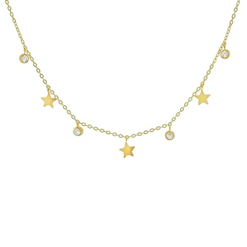 Collier sterling silver 925 anti ternissement pierre de lune YZCIS