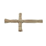 OUNONA St Brigids Traditionelles Irisches Stroh Wandkreuz Handgeflochtene Religiöse Hausdeko Spirituelles Kulturerbe Irischer Glücksbringer für Wohn und Kirchenraum