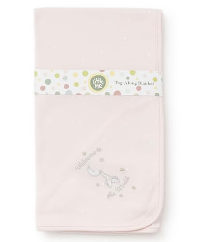 Little Me Blankets for Baby Girls' Welcome to The World Receiving Blanket