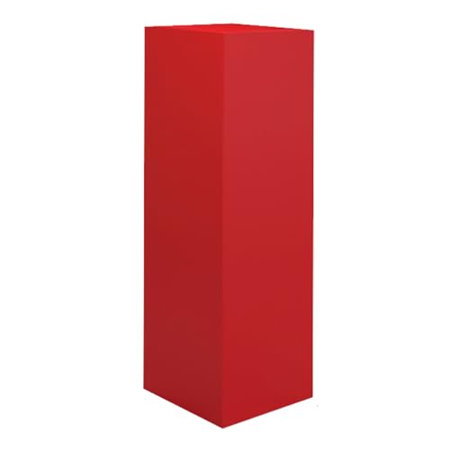 Stackable Red Cube Display Risers for Sculptures, Cakes & Desserts - Decorative Pedestal Stands for Events & Buffets (30x30x100cm)