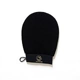 Nuralisse Skincare Premium Exfoliating Mitt – Vegan Viscose exfoliating Kessa Glove for Self-Tan Removal, Keratosis Pilaris & Smooth, Radiant Skin (Black, 1 Mitt)