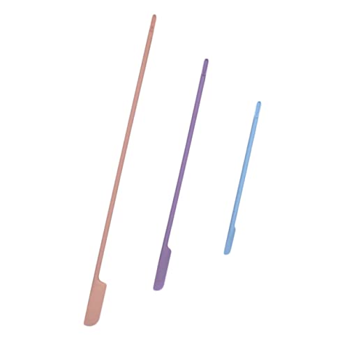 Ipetboom 3pcs Silicone Makeup Spatula Jar Scraper Set White Cosmetic Spatula Face Bottle Scraper Random Color