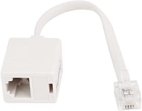 XYWHPGV RJ11 6P4C Male to Female Telephone Adapter ADSL Splitter White (5d922 4711e f9622 5ea3c 81b7a b34fe