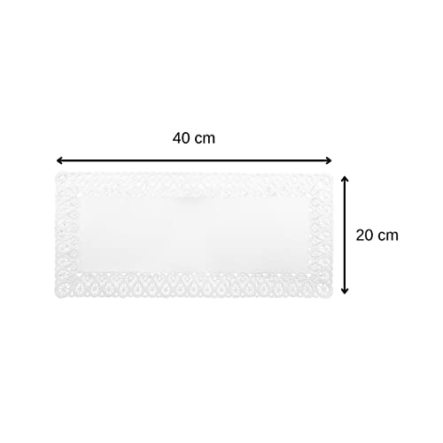 Zenker Set Cake Stand 45 x 20 cm Rectangular Tray, (15 Pieces), Bianco - Image 3