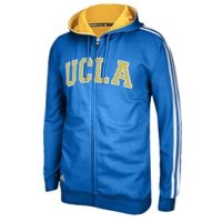 UCLA Bruins 3-Stripe Men's Statement Full Zip Hoodie Fleece Sweatshirt, Blue