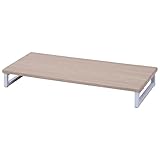 [山善] モニター台 幅59×奥行25×高さ8cm キーボード収納 PC台 組立かんたん ウッドナチュラル(木目柄) DTS-5925(WN/SWH)