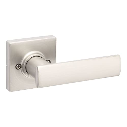 Kwikset Breton Passage Door Lever For Hall And Closet Doors Featuring Microban In Satin Nickel #TOP1