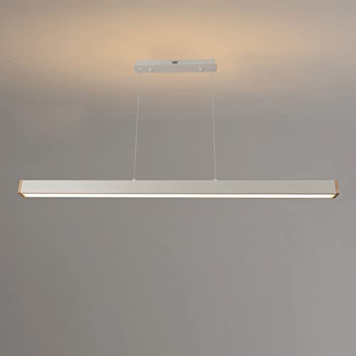 Lámpara led moderna rectangular de techo blanca con diseño lineal ultra delgado de 62cm