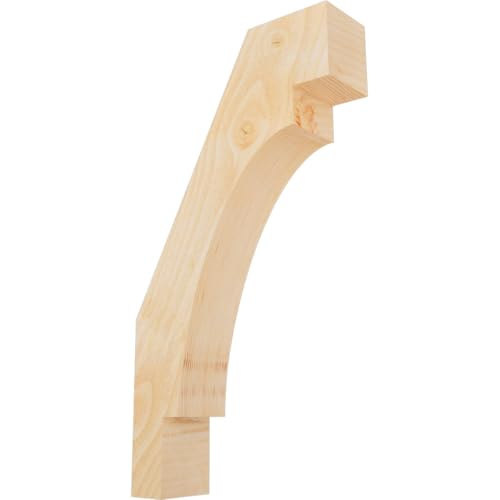 Ekena Millwork BRC04X14X26MRC00RDF 4"W x 14"D x 26"H Merced Rough Sawn Knee Brace, Douglas Fir