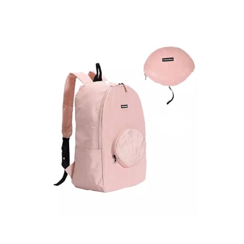Mochila Sereia Dobrável Impermeável Nylon Resistente Concha Ecobag (Rosa)