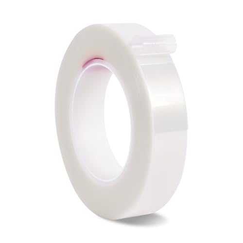 KitchenRaku UHMW (Ultra-high Molecular Weight) Polyethylene Tape, Low Friction Tape Noise Reduce & Surface Protect, Anti Squeak Tape for Wood, Drawers, Cabinets, Curtains (Translucent, 1