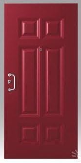 Porta Blindata Metalnova in Acciaio Classico Rosso