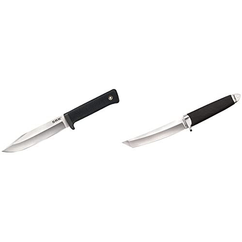 Cold Steel Srk Survival Rescue Tactical Fixed Blade Knife With Secure-Ex Sheath - Standard Issue Knife Of The Navy Seals, San Mai Steel & San Mai Tanto Series Fixed Blade Knife, Master Tanto #TOP26