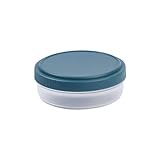 KKwercv Mini Sauce Box 50ML, 75ML - Blue, Round, Leak-Proof, Portable, Dishwasher Safe Condiment Containers with Flip Top Lids for Condiments, Snacks, Picnics, Lunches