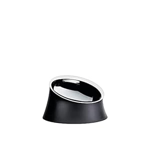 Alessi BM13/28 B Wowl Dog Bowl in thermoplastic Resin and 18/10 Stainless Steel, One Size, Black