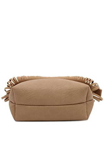 Image of FashionPuzzle Small Fringe Crossbody Bag with Wrist Strap