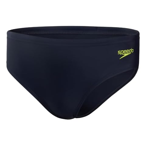 Speedo Boy's 6.5 cm Briefs, Navy/Atomic Lime Cover