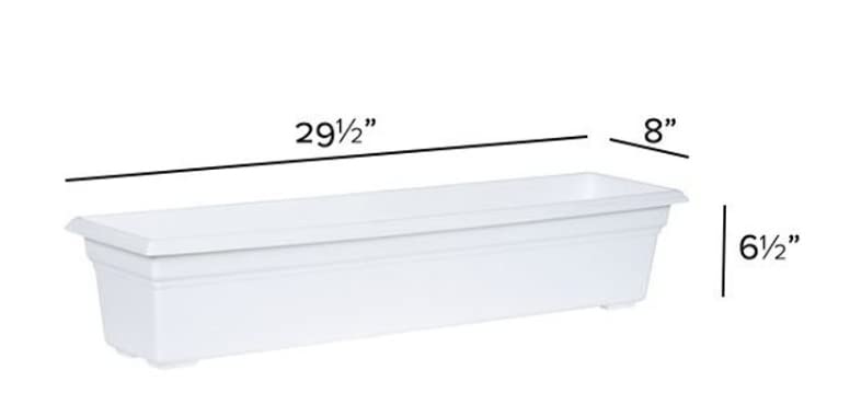 30IN. Countryside Window Box - White