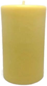 BearNaturalOrganics 100% Pure Raw Natural Beeswax Pillar Candles 2x3.8, 2.45x 4.4, 2.85x 4.6