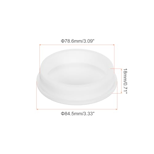 Image of MECCANIXITY High Temp Silicone Plug Mount Dia 78.6mm /3.09 Inch T Shaped Rubber Stopper Hole Plugs for Powder Coating Plating Waterproof Sealing Plugs White Pack of 1