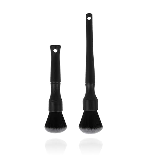 Wangzhenxi 2 pinceles de limpieza para coche, para interiores de automóviles, teclados, muebles (17/24 cm)