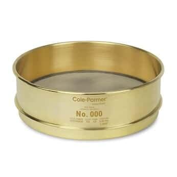 Cole-Parmer Testing Sieve, Brass Frame/SS Wire, 8" OD, Full Height, No. 70