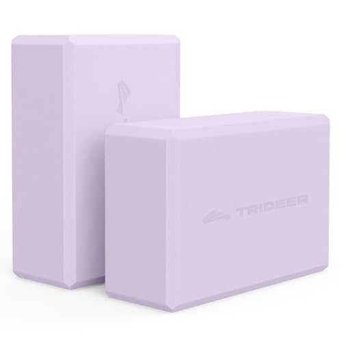 Trideer Yoga Block, Soft Non-Slip Surface Premium Foam Blocks, Supportive, Lightweight, Odor...