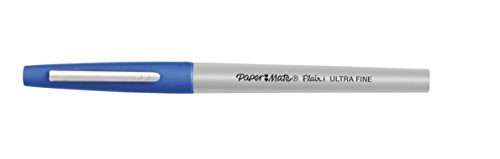 Papermate Flair Porous Point Stick Free-Flowing Liquid Pens, Blue Ink, Ultra Fine Point, Dozen, DZ - PAP8310152