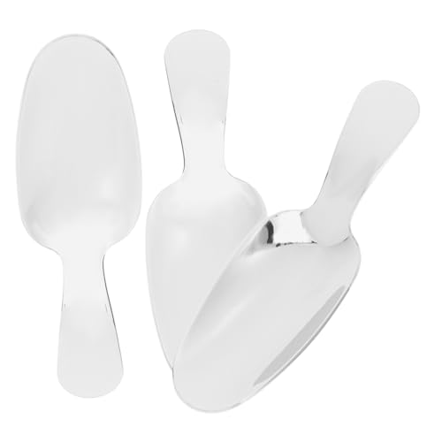 Toyvian 3 Piezas Cucharas de Postre de Acero Inoxidable con Mango Corto Multifuncionales para Helados y Té Resistentes y Fáciles de Limpiar para Hogar y Restaurante