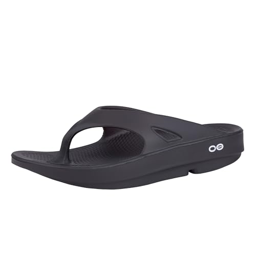 OOFOS OOriginal Sandały – lekkie buty rekreacyjne, czarny, 45 EU
