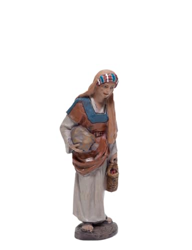 Pastora con Cesta | Triciclo Editores Presepe Delprado J.L.Mayo - Pastore con cestino - BEL028