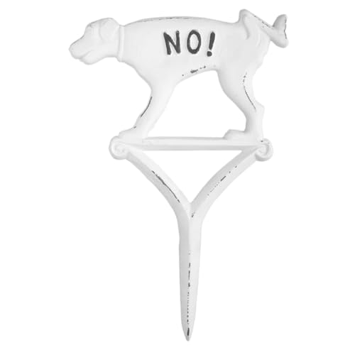 Esschert Design HB16 Dog Sign Peeing No! Iron White