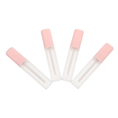 LABRIMP 4pièces Tube à Lèvres Plastique Avec Couvercle Contenants De Soins à Lèvres Flacon De Sous-emballage De Maquillage Tube De Sous-emballage Plastique Pour Cosmétiques Voyage