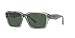 Emporio Armani EA4186 Sunglasses, Shiny Transparent Green/Dark Green, 58 mm