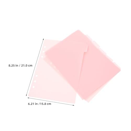 Separadores A5 de plástico rosa para proteger y clasificar hojas sueltas sin romperlas 2