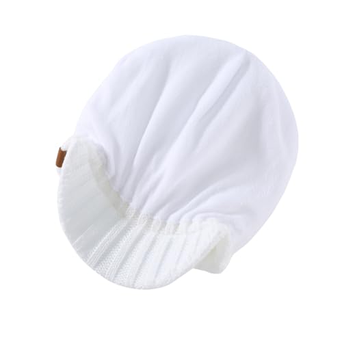 Home Prefer Men's Winter Hat Thick Knit Beanie Cap with Visor Newsboy Beanie Hat