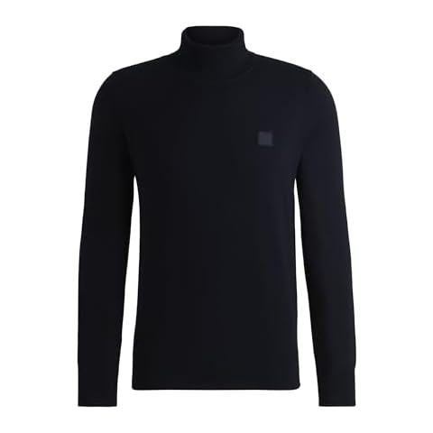 BOSS Mens Akiro S Cotton Cashmere Rollneck Sweater Cover