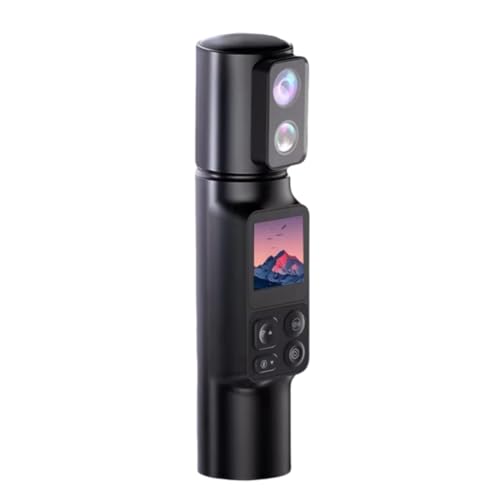 Akfldms Cámara de Acción Portátil 6K con Zoom EIS 5X, Lente Dual Giratoria de 350°, WiFi, Grabadora de Pantalla DV.