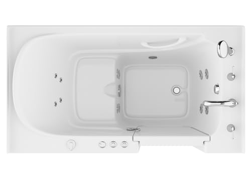 ANZZI Tubs Series Right Drain Quick Fill Walk-In Whirlpool Tub with Powered Fast Drain in White Finish 32 in. x 60 in. | AMZ3260RWH - Image 3